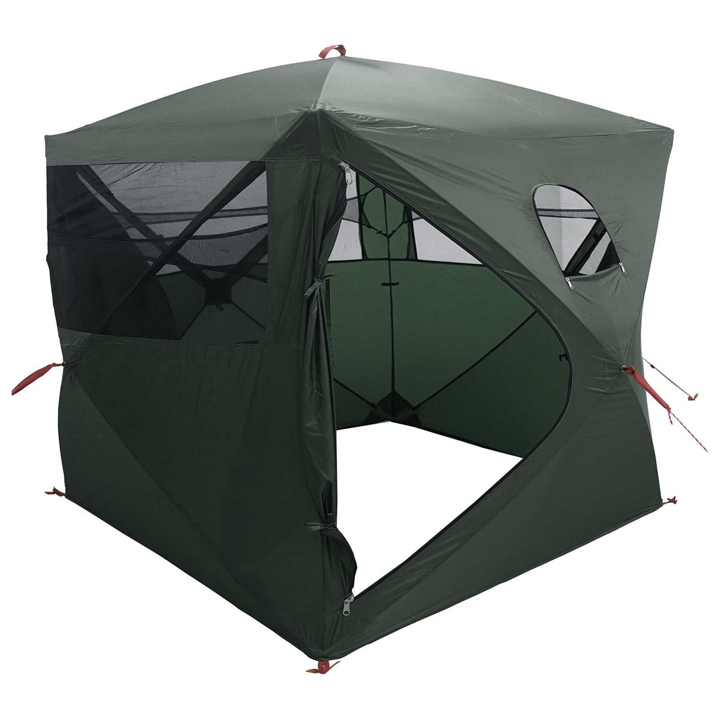 vidaXL Hunting Tent Army Green 143 x 143 x 165 cm Polyester and Steel