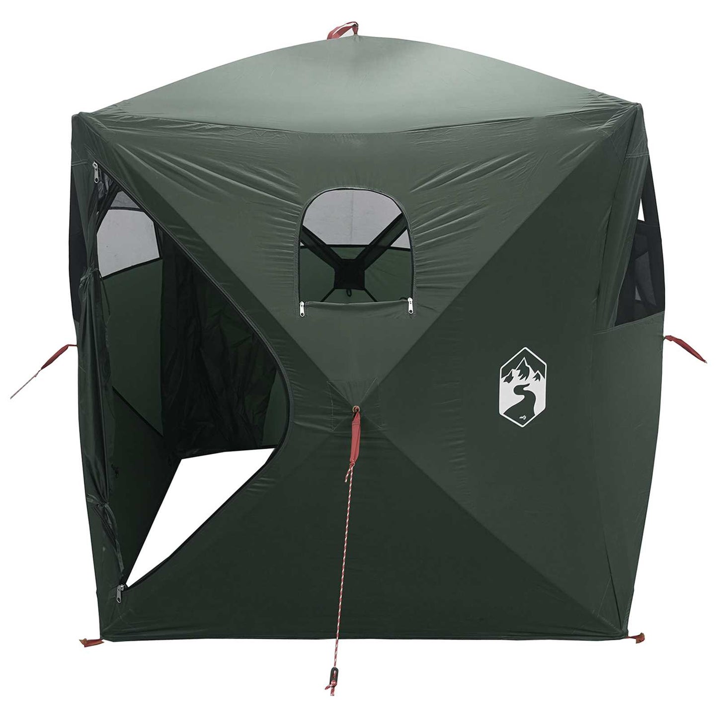 vidaXL Hunting Tent Army Green 143 x 143 x 165 cm Polyester and Steel