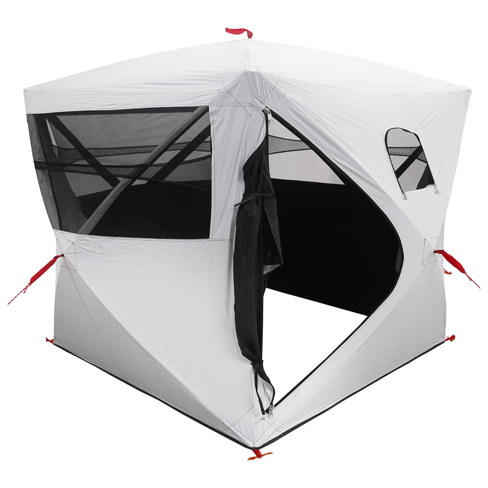 vidaXL Hunting Tent with Roof White Blackout 143 x 143 x 165 cm