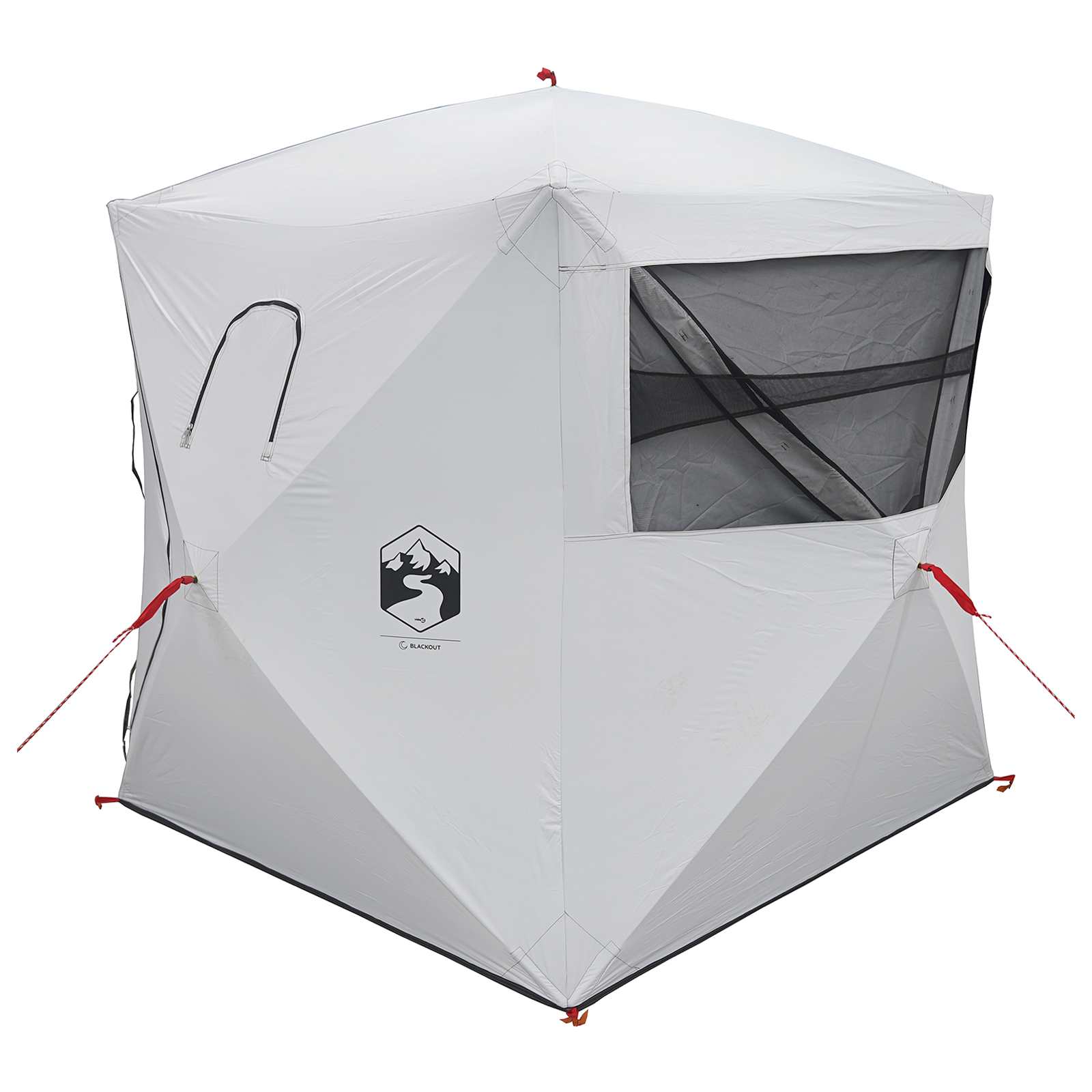 vidaXL Hunting Tent with Roof White Blackout 143 x 143 x 165 cm