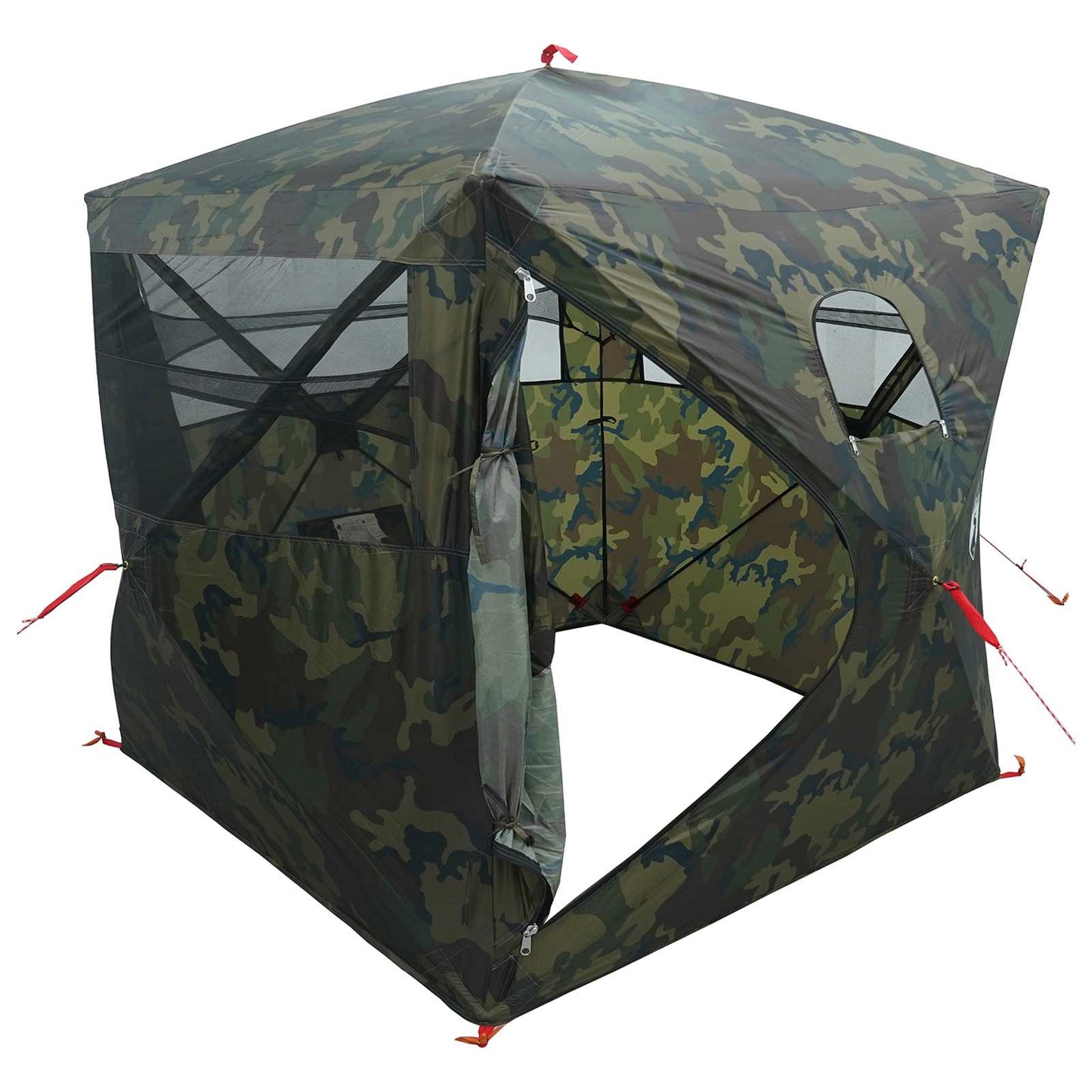 vidaXL Hunting Tent Camouflage 143 x 143 x 165 cm Polyester and Steel - Multicolour