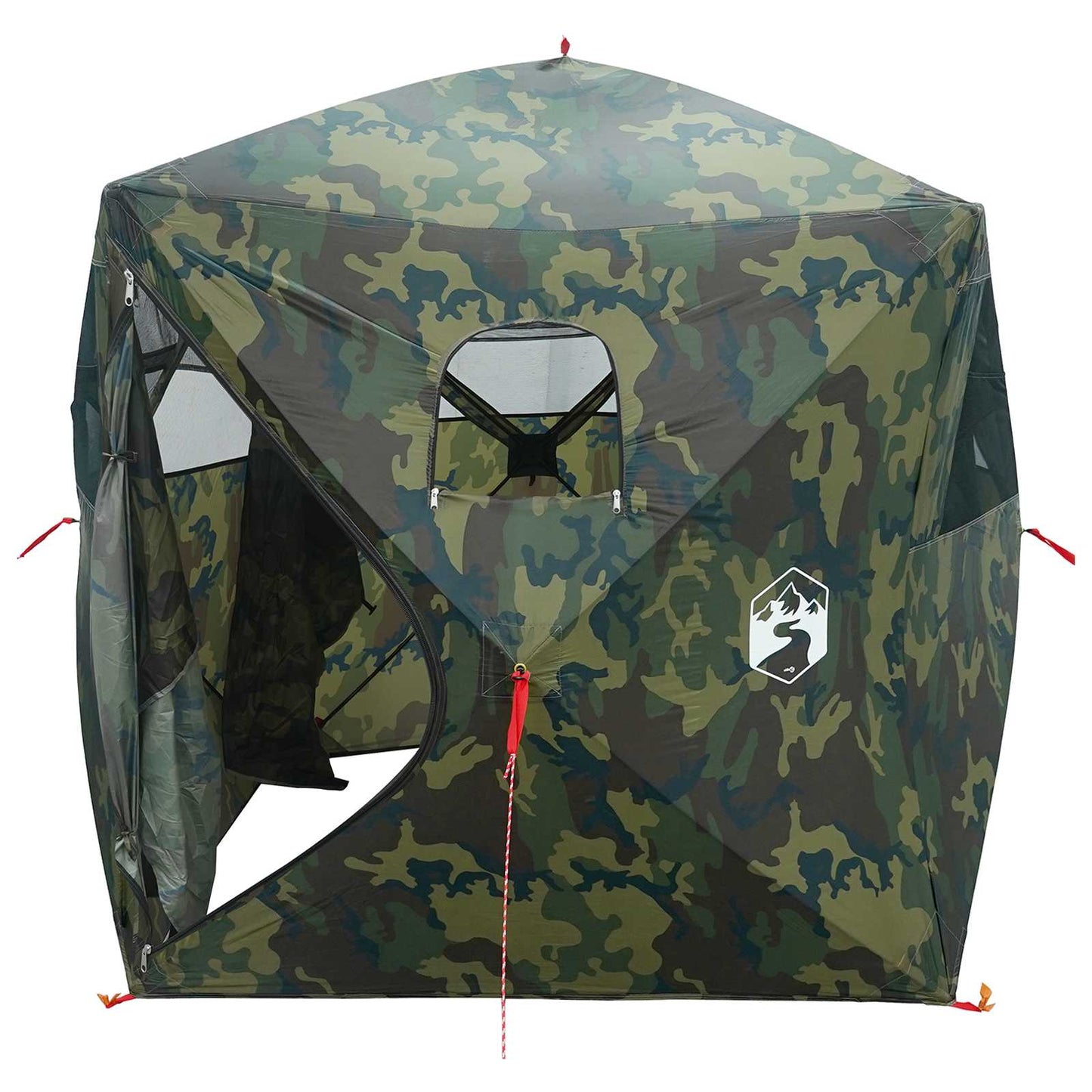 vidaXL Hunting Tent Camouflage 143 x 143 x 165 cm Polyester and Steel - Multicolour