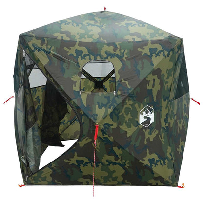 vidaXL Hunting Tent Camouflage 143 x 143 x 165 cm Polyester and Steel - Multicolour