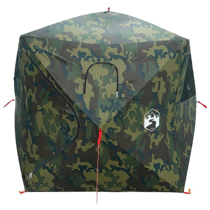 vidaXL Hunting Tent Camouflage 143 x 143 x 165 cm Polyester and Steel - Multicolour