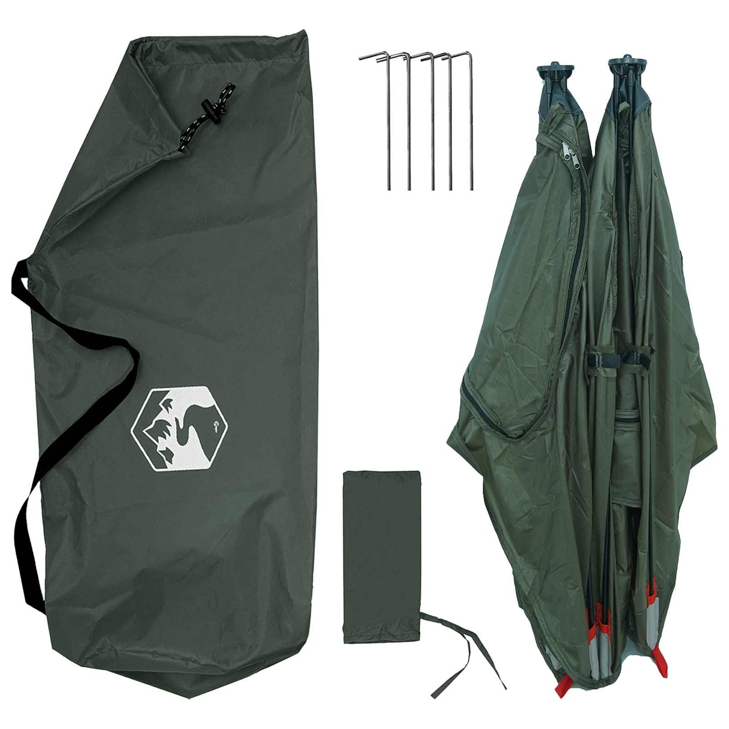 vidaXL Hunting Tent 145 x 145 x 150 cm Army Green Polyester and Steel