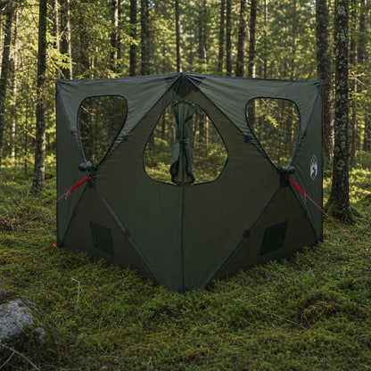 vidaXL Hunting Tent 145 x 145 x 150 cm Army Green Polyester and Steel