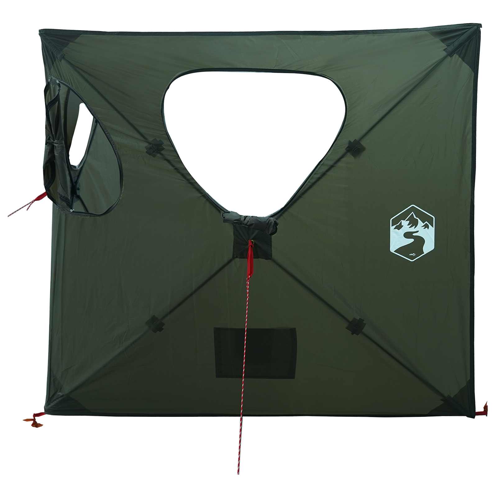 vidaXL Hunting Tent 145 x 145 x 150 cm Army Green Polyester and Steel
