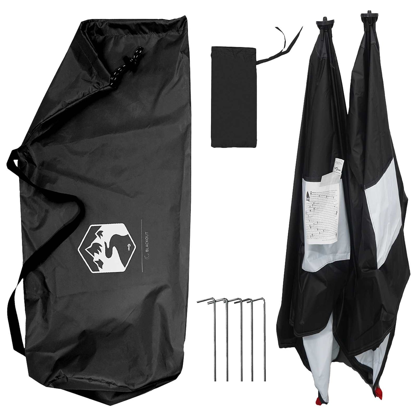 vidaXL Hunting Tent 145 x 145 x 150 cm White Blackout