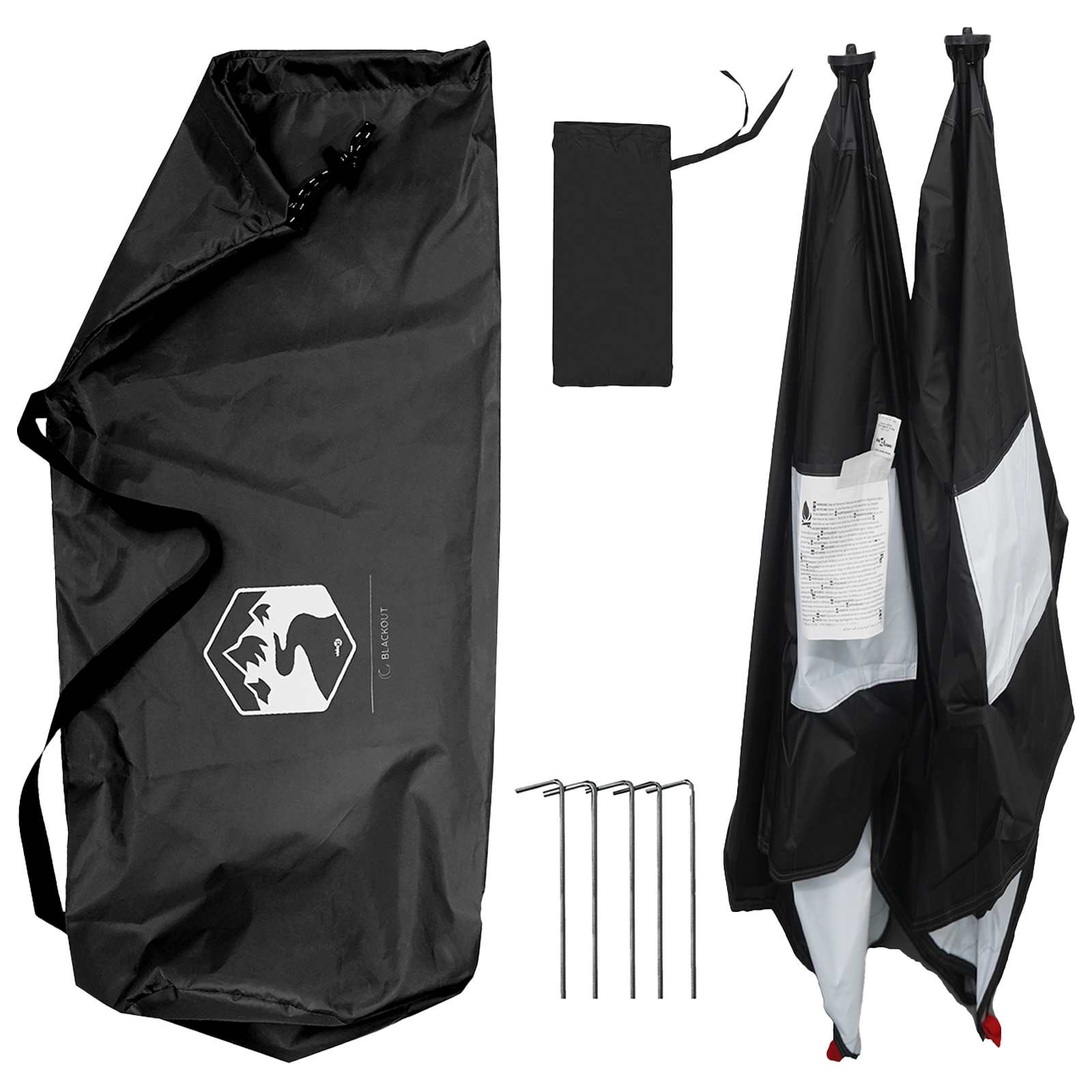 vidaXL Hunting Tent 145 x 145 x 150 cm White Blackout