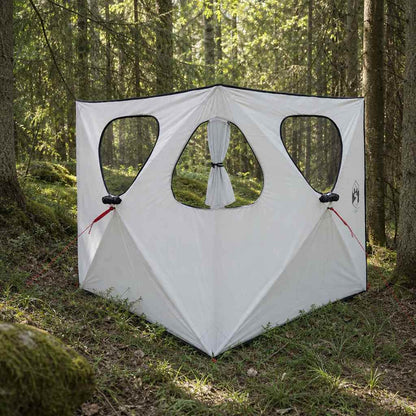 vidaXL Hunting Tent 145 x 145 x 150 cm White Blackout