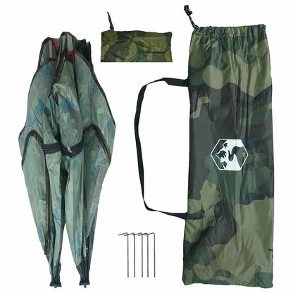 vidaXL Hunting Tent 145 x 145 x 150 cm Camouflage Polyester and Steel - Multicolour