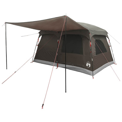 vidaXL Family Tent 6-Person Brown Grey Polyester - 320 x 210 x 180 cm