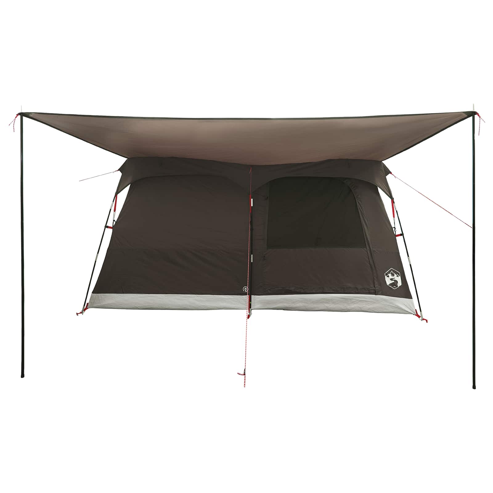 vidaXL Family Tent 6-Person Brown Grey Polyester - 320 x 210 x 180 cm