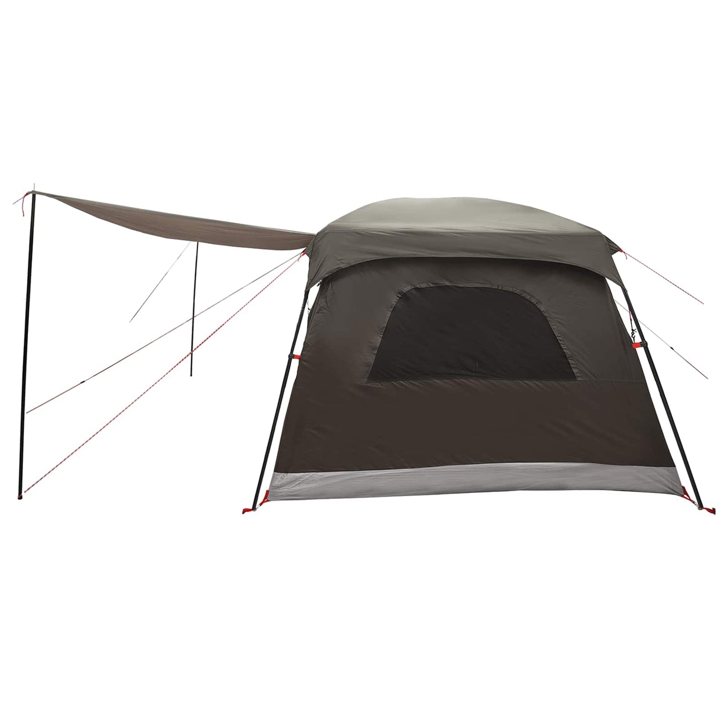vidaXL Family Tent 10-Person Brown Grey Polyester and Steel - 420 x 305 x 200 cm