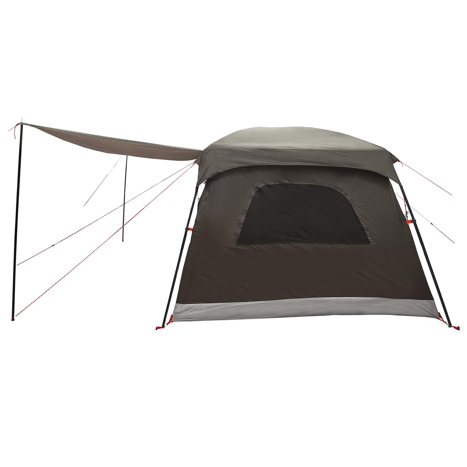 vidaXL Family Tent 10-Person Brown Grey Polyester and Steel - 420 x 305 x 200 cm