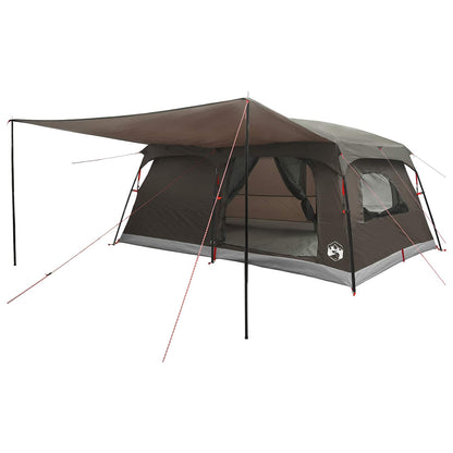 vidaXL Family Tent 14-Person Brown Grey Polyester and Steel - 500 x 400 x 230 cm