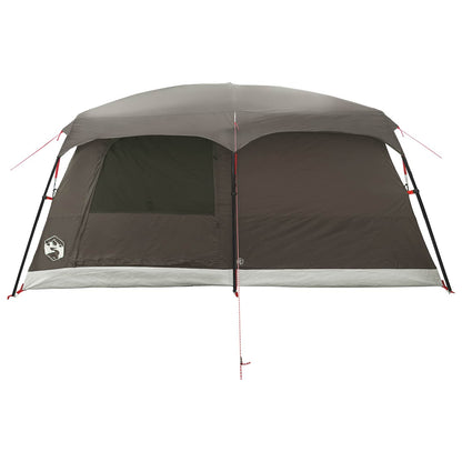 vidaXL Family Tent 14-Person Brown Grey Polyester and Steel - 500 x 400 x 230 cm