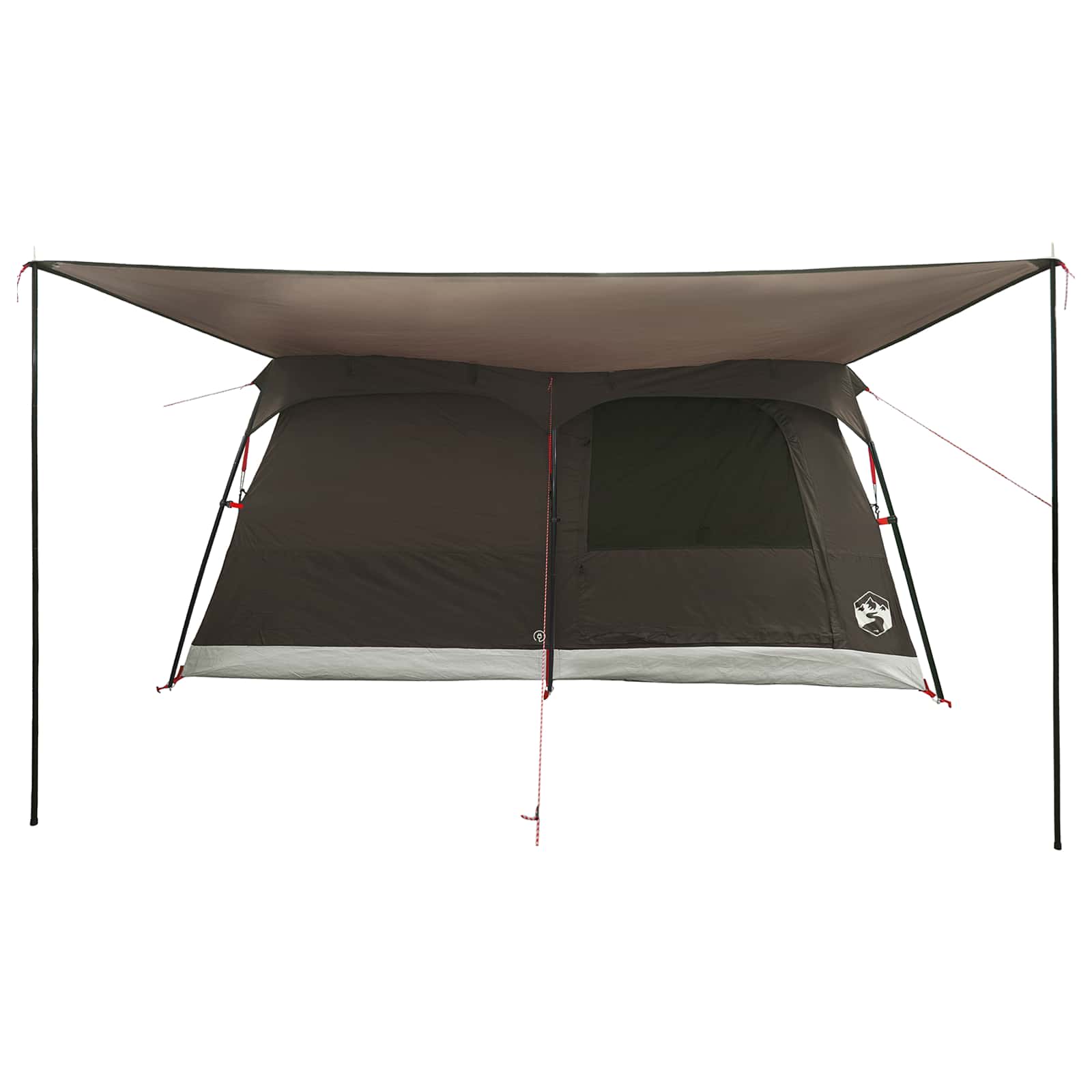 vidaXL Family Tent 14-Person Brown Grey Polyester and Steel - 500 x 400 x 230 cm