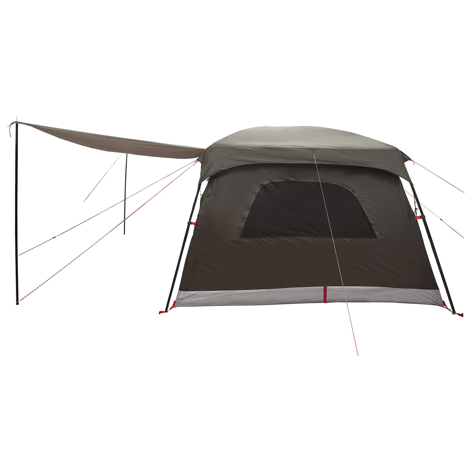 vidaXL Family Tent 14-Person Brown Grey Polyester and Steel - 500 x 400 x 230 cm
