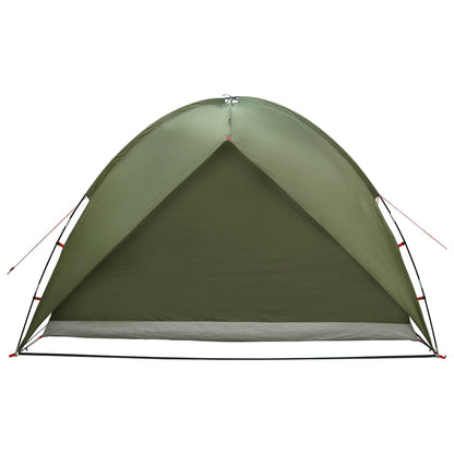 vidaXL Camping Tent with Rainfly Water-resistant 4-Person Olive Green - 245 x 245 x 149 cm