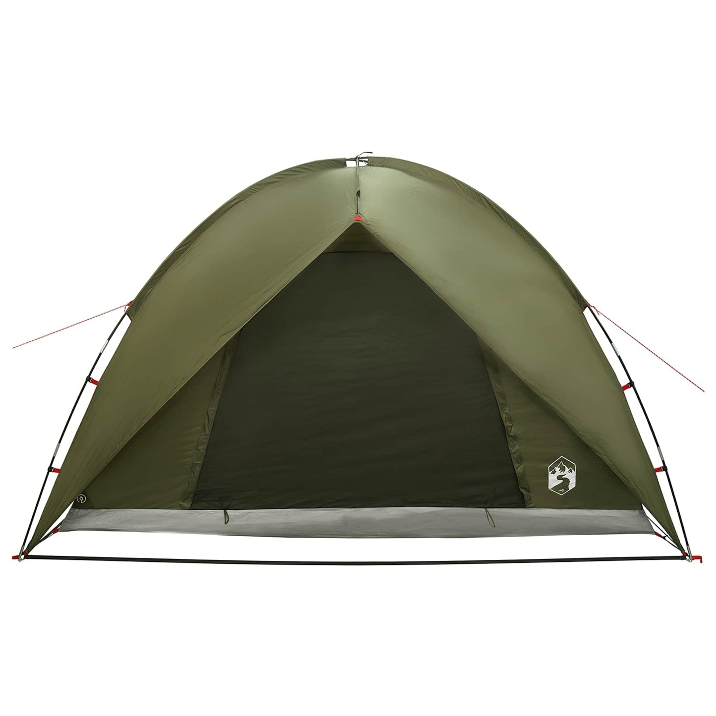 vidaXL Camping Tent with Rainfly Water-resistant 4-Person Olive Green - 245 x 245 x 149 cm