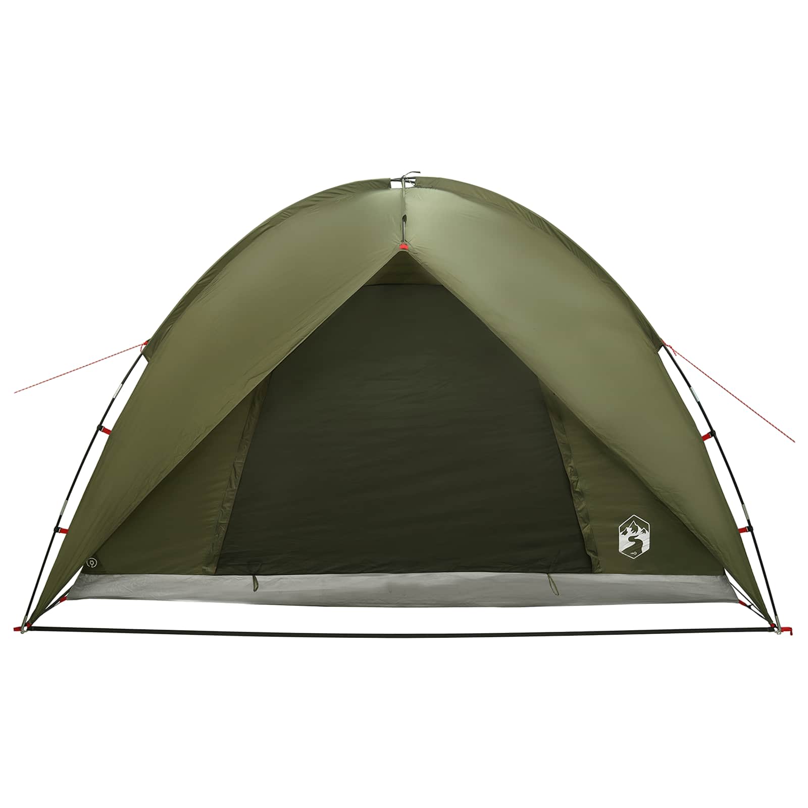 vidaXL Camping Tent with Rainfly Water-resistant 4-Person Olive Green - 245 x 245 x 149 cm