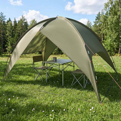 vidaXL Camping Tent with Rainfly Water-resistant 4-Person Olive Green - 310 x 245 x 160 cm