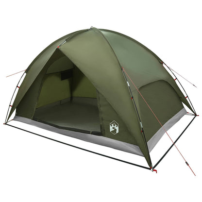 vidaXL Camping Tent with Rainfly Water-resistant 4-Person Olive Green - 310 x 245 x 160 cm