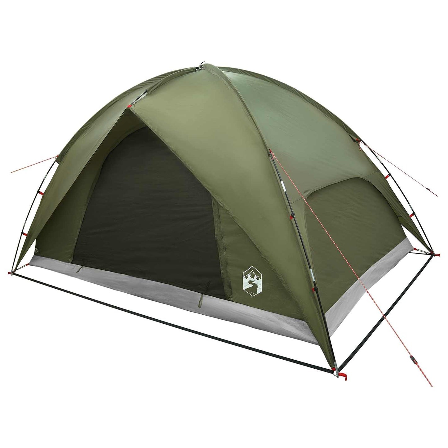 vidaXL Camping Tent with Rainfly Water-resistant 4-Person Olive Green - 310 x 245 x 160 cm