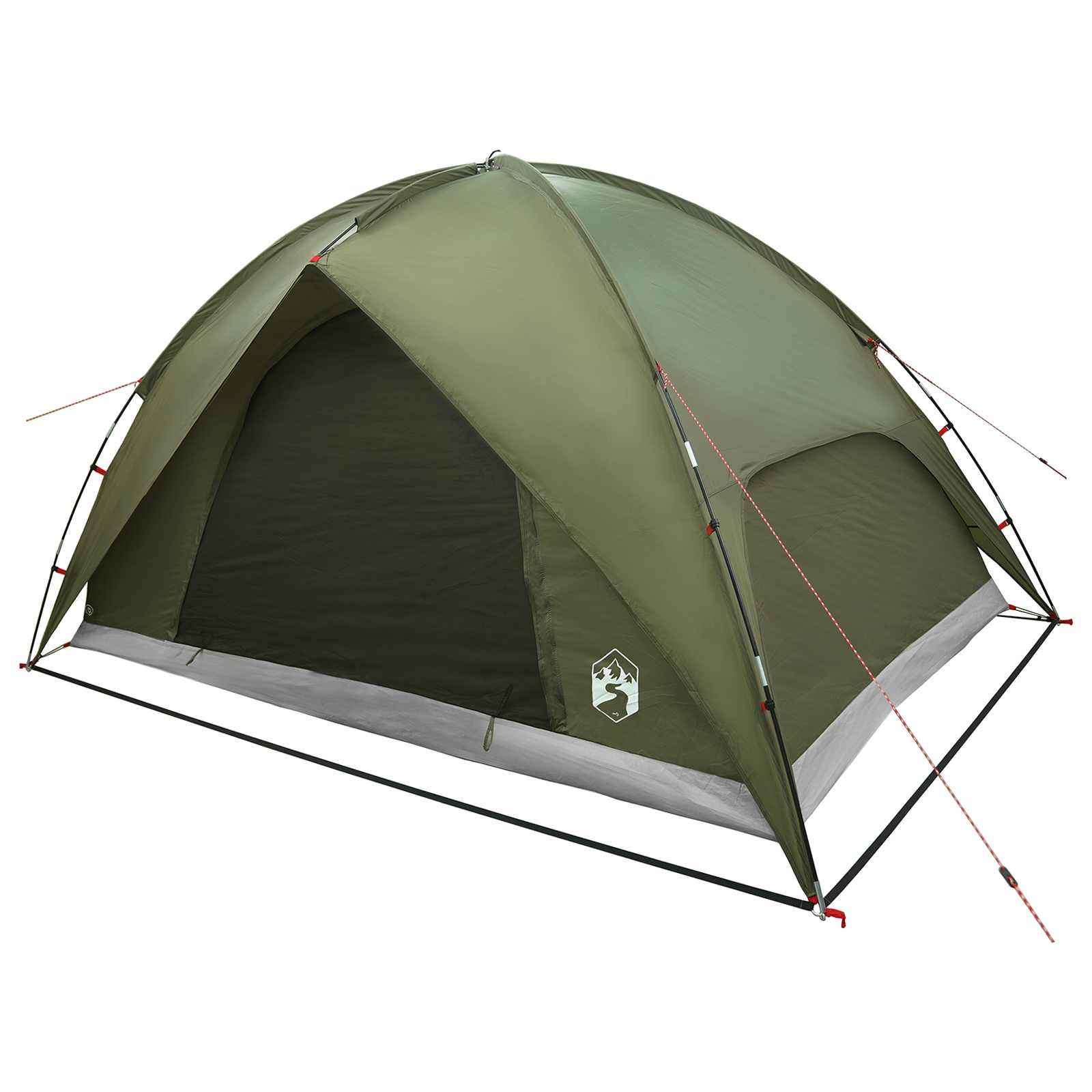vidaXL Camping Tent with Rainfly Water-resistant 4-Person Olive Green - 310 x 245 x 160 cm