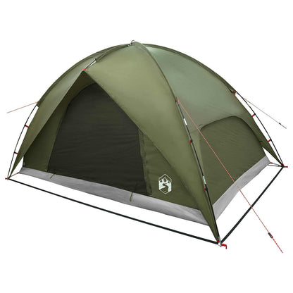 vidaXL Camping Tent with Rainfly Water-resistant 4-Person Olive Green - 310 x 245 x 160 cm