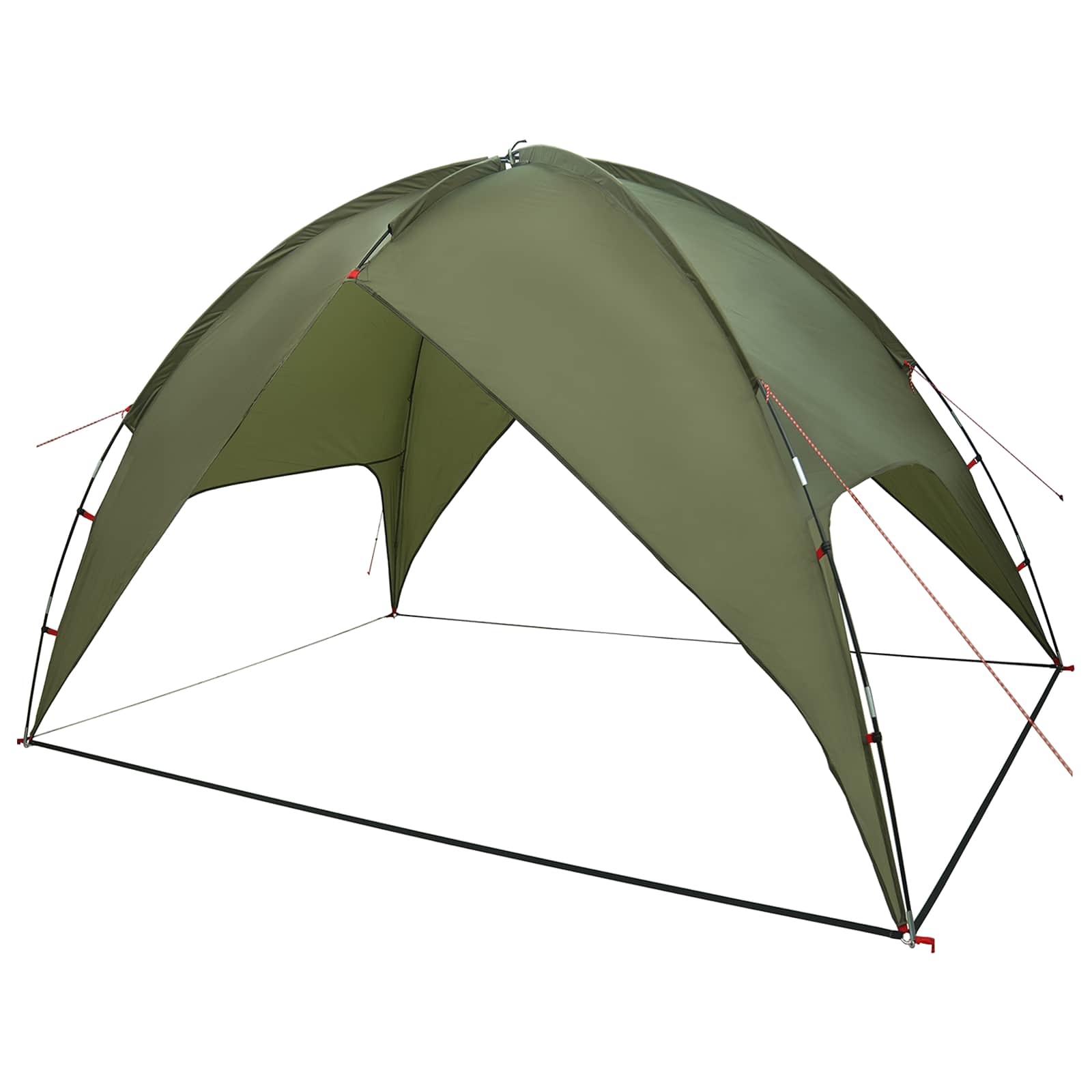 vidaXL Camping Tent with Rainfly Water-resistant 4-Person Olive Green - 310 x 245 x 160 cm