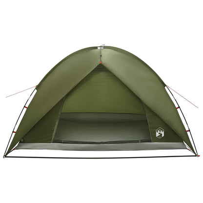 vidaXL Camping Tent with Rainfly Water-resistant 4-Person Olive Green - 310 x 245 x 160 cm