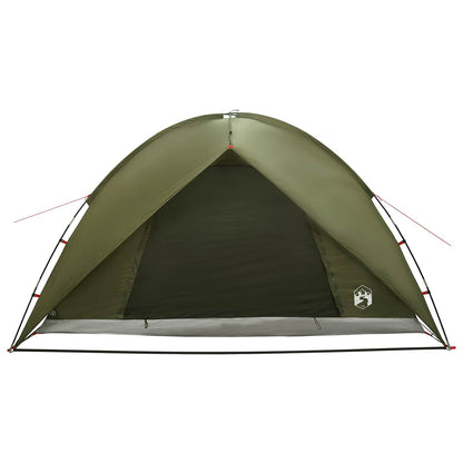 vidaXL Camping Tent with Rainfly Water-resistant 4-Person Olive Green - 310 x 245 x 160 cm