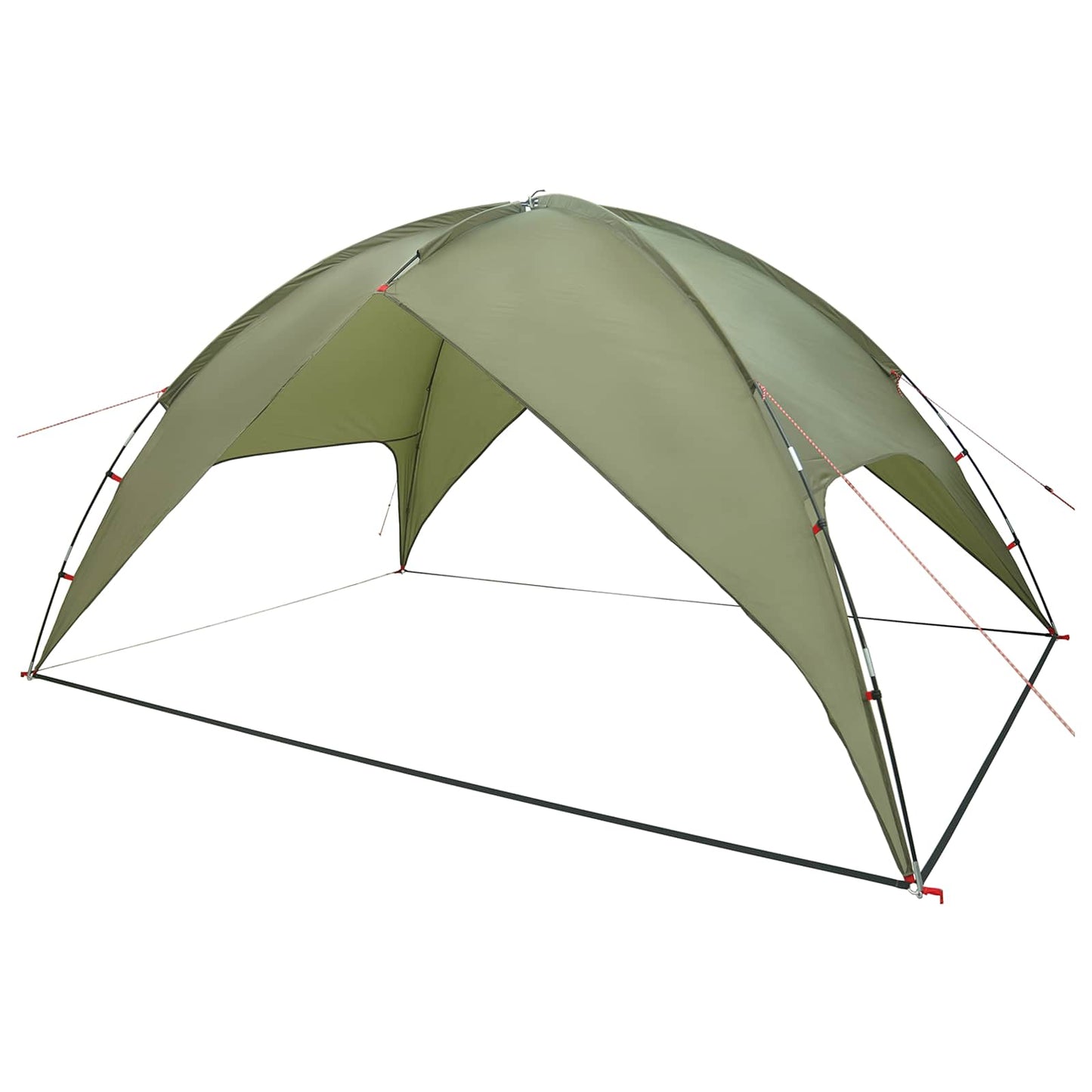 vidaXL Camping Tent with Rainfly Water-resistant 4-Person Olive Green - 360 x 245 x 185 cm