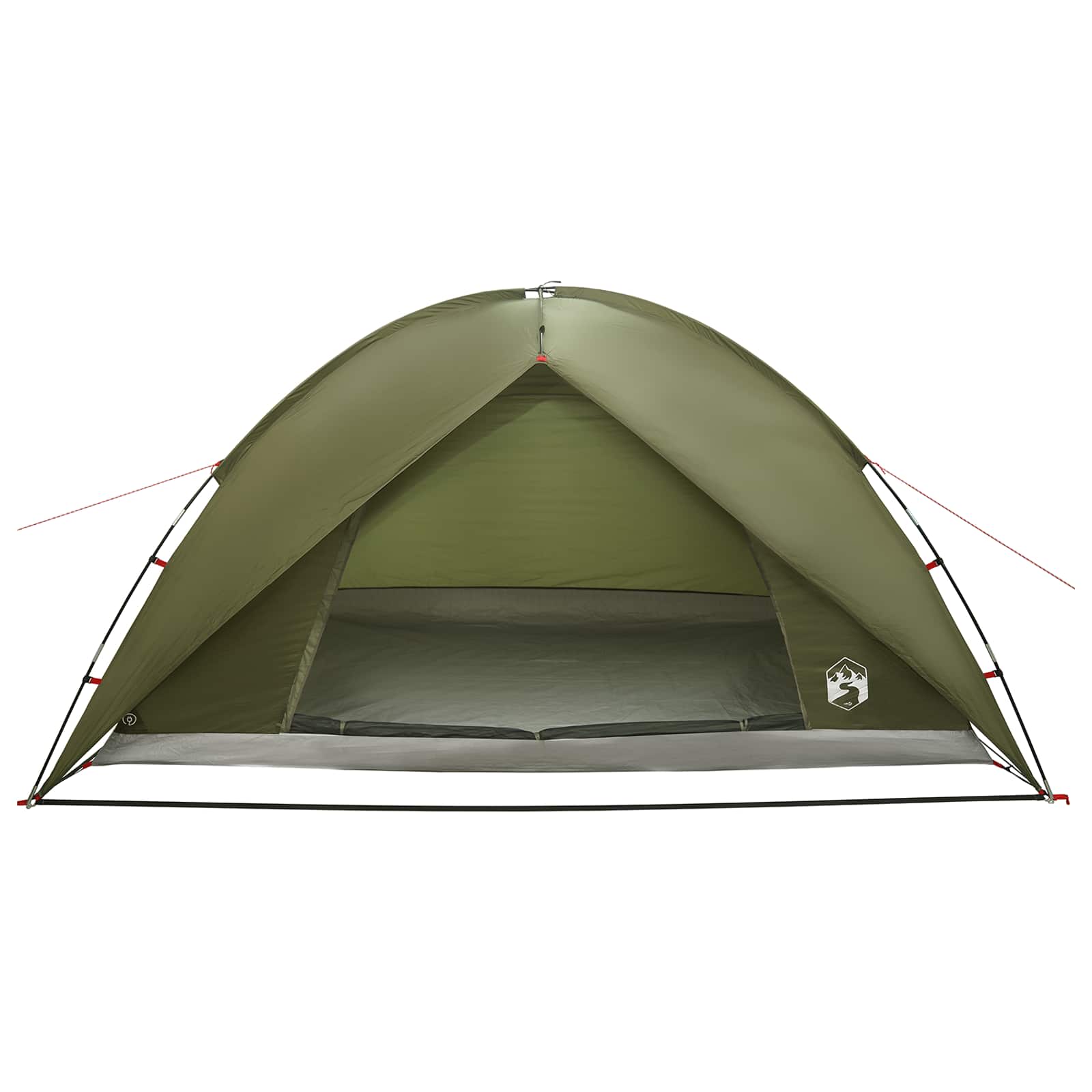 vidaXL Camping Tent with Rainfly Water-resistant 4-Person Olive Green - 360 x 245 x 185 cm