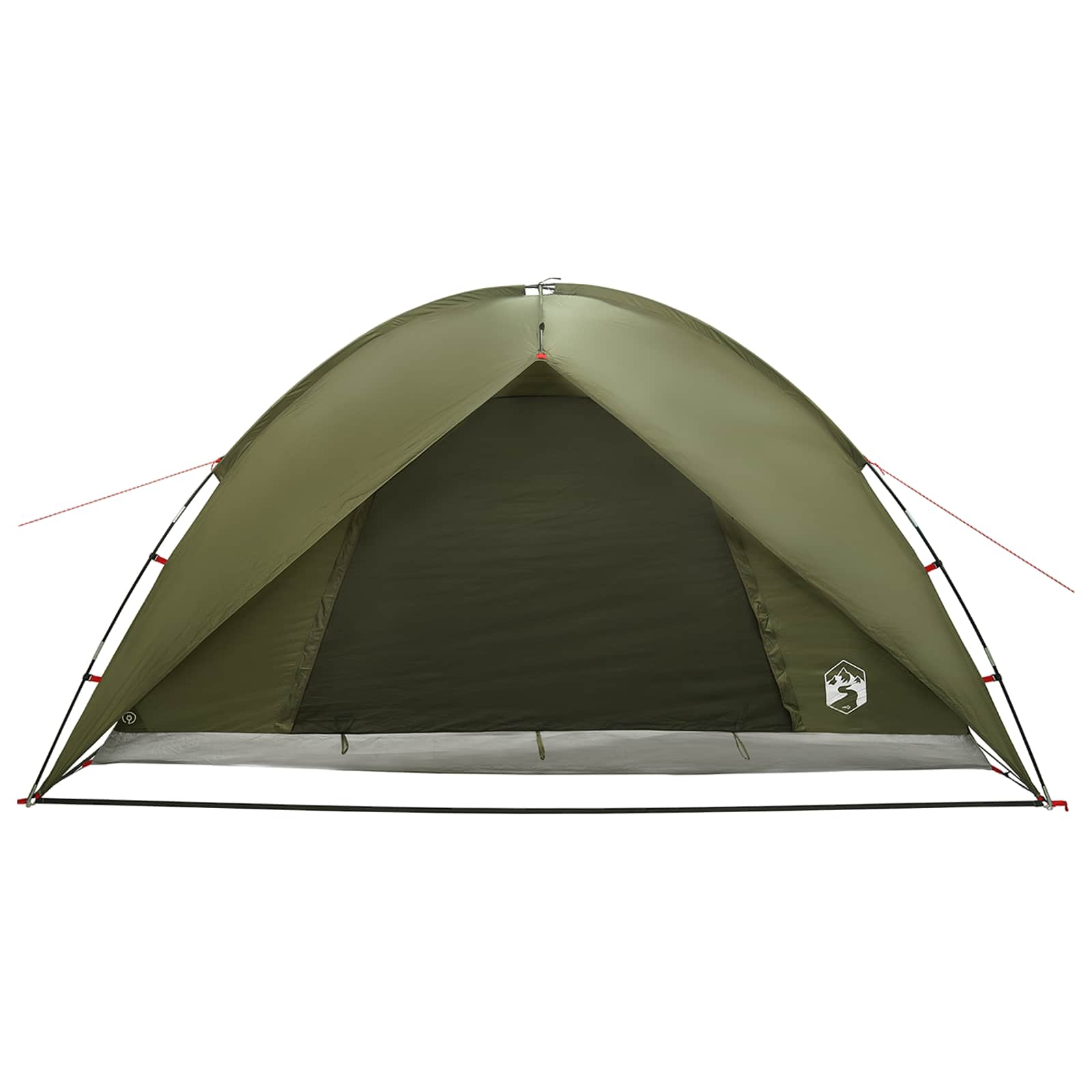 vidaXL Camping Tent with Rainfly Water-resistant 4-Person Olive Green - 360 x 245 x 185 cm