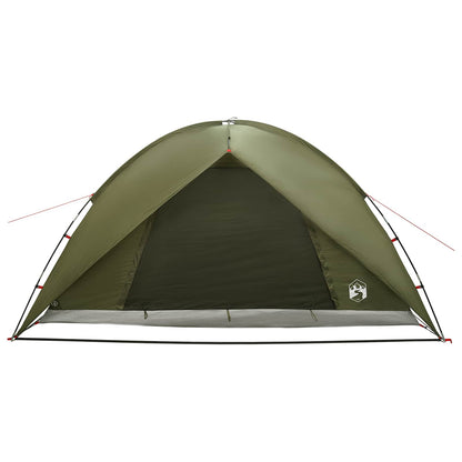 vidaXL Camping Tent with Rainfly Water-resistant 4-Person Olive Green - 360 x 245 x 185 cm