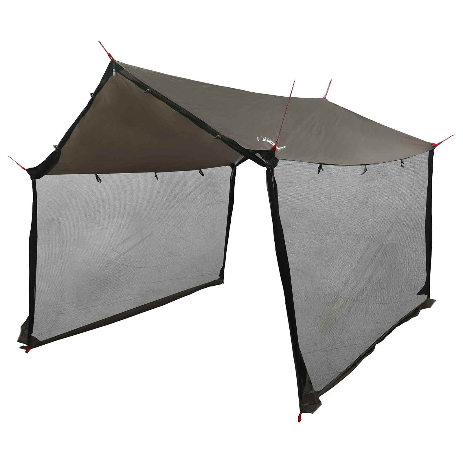 vidaXL Camping Tarp with Mesh Walls 340 x 260 x 220 cm Brown Grey
