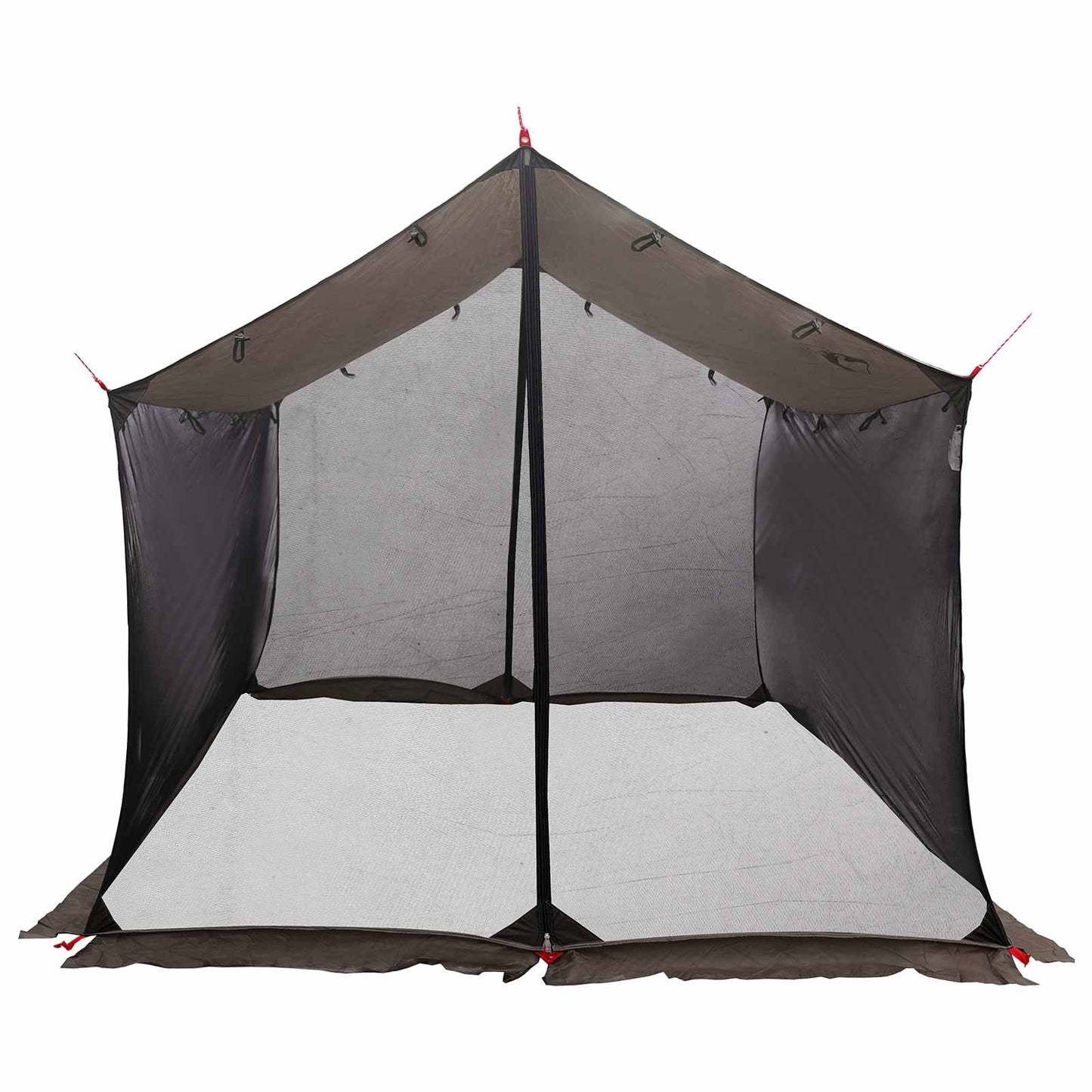 vidaXL Camping Tarp with Mesh Walls 340 x 260 x 220 cm Brown Grey