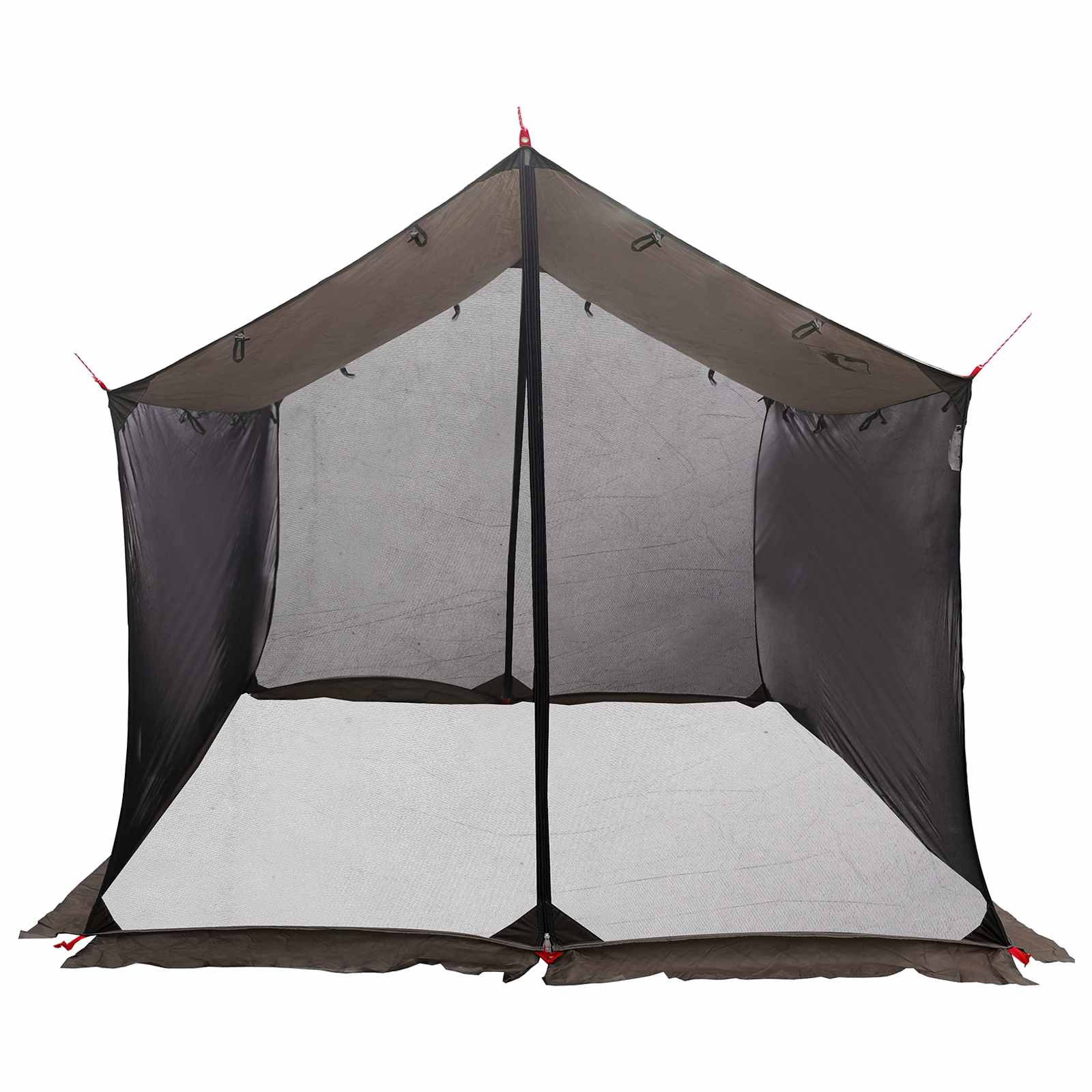 vidaXL Camping Tarp with Mesh Walls 340 x 260 x 220 cm Brown Grey