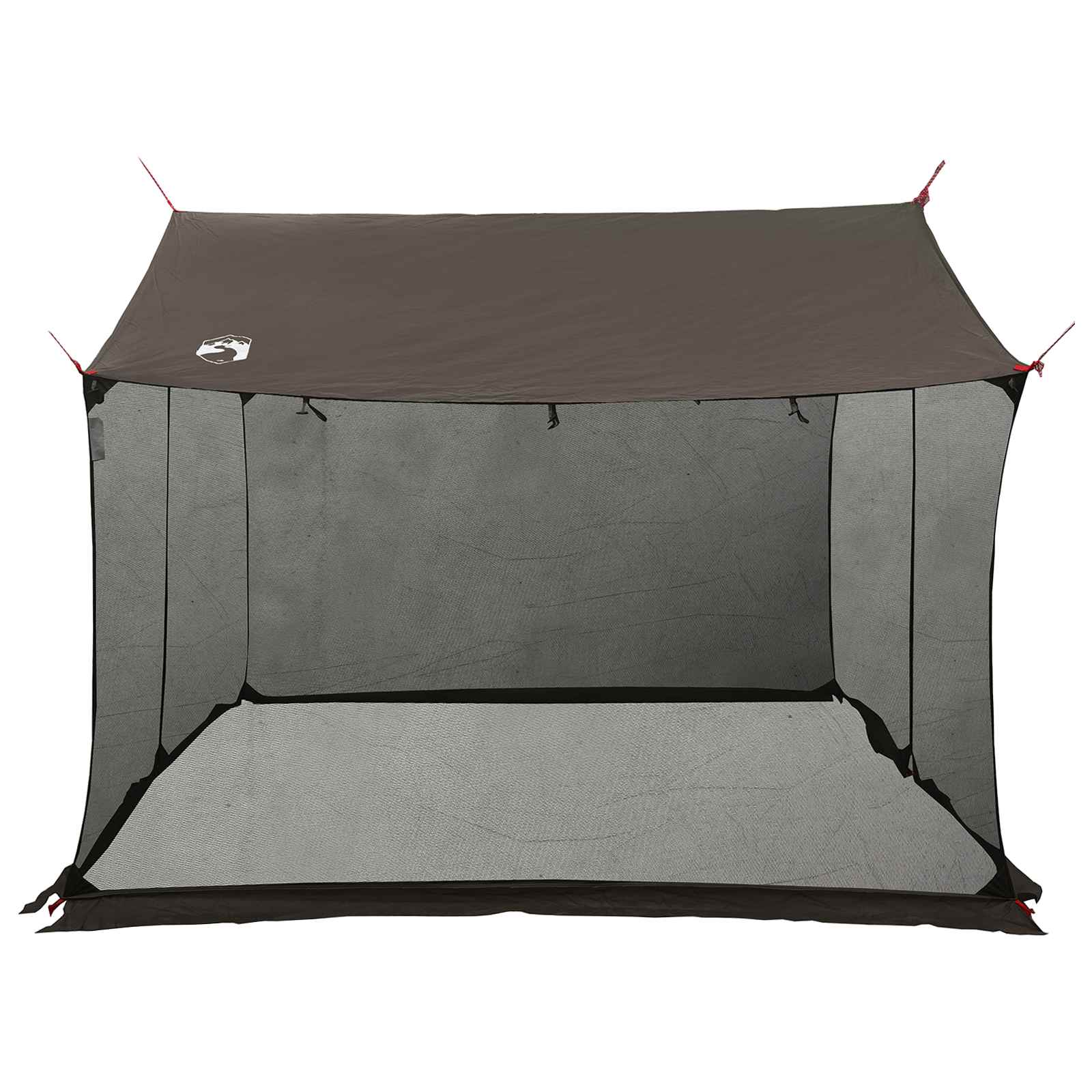 vidaXL Camping Tarp with Mesh Walls 340 x 260 x 220 cm Brown Grey