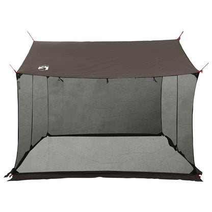 vidaXL Camping Tarp with Mesh Walls 340 x 260 x 220 cm Brown Grey