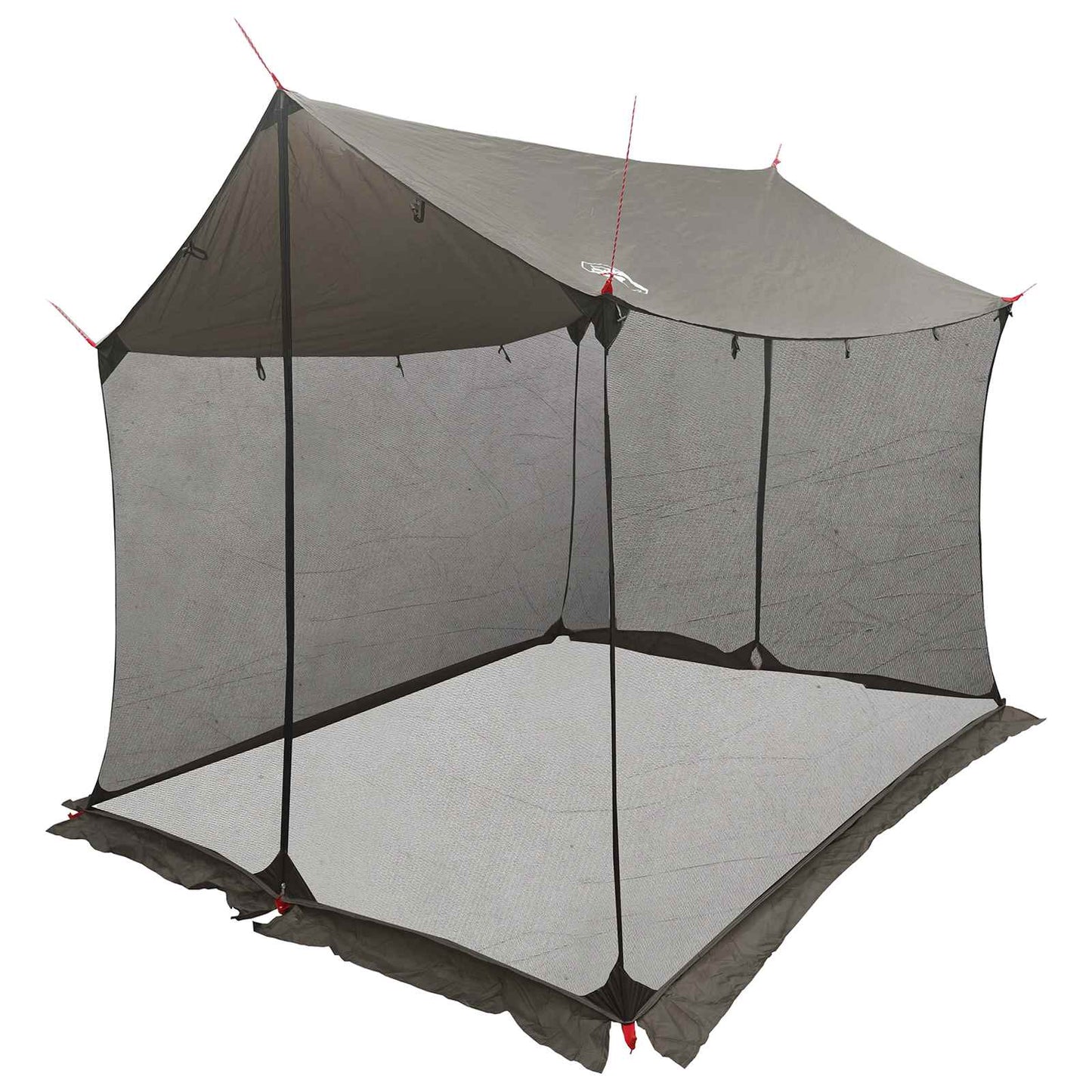 vidaXL Camping Tarp with Mesh Walls 270 x 210 x 210 cm Brown Grey