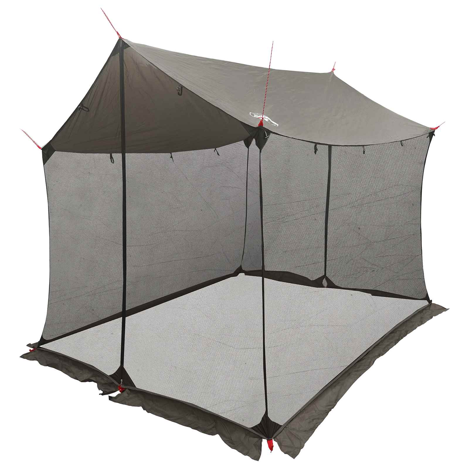 vidaXL Camping Tarp with Mesh Walls 270 x 210 x 210 cm Brown Grey