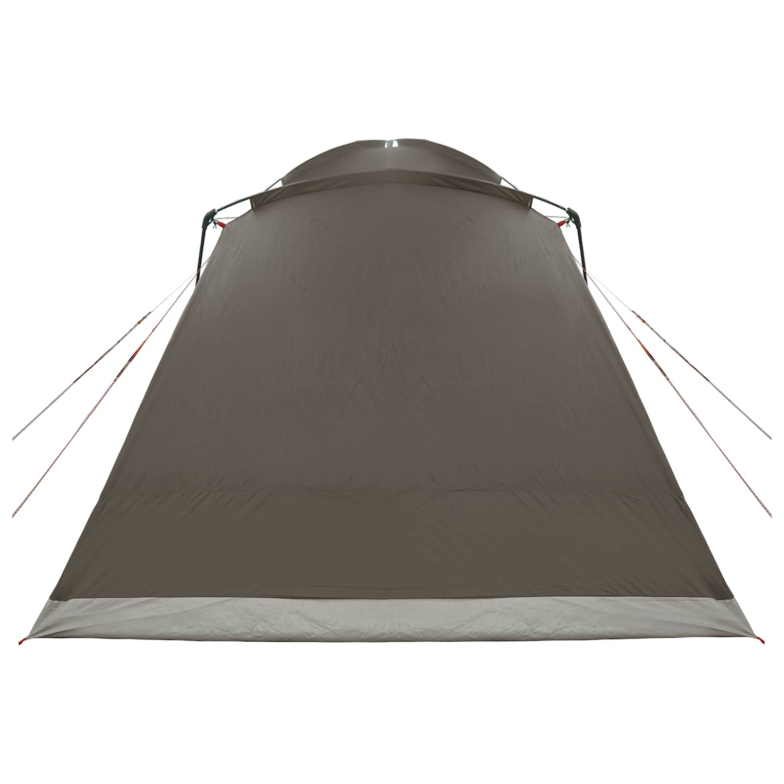 vidaXL Cabin Tent with Roof Brown grey 8-Person Polyester and Steel