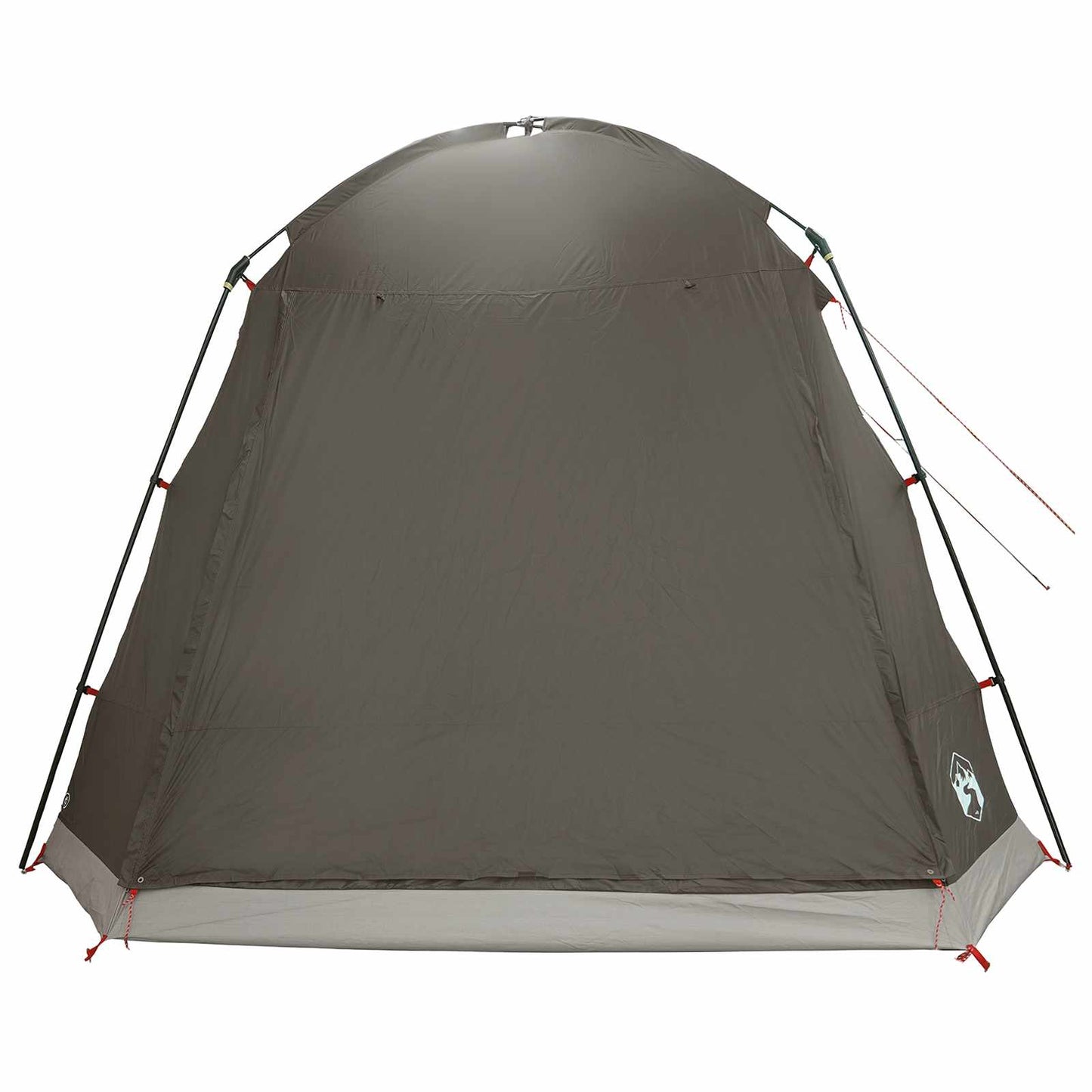 vidaXL Cabin Tent with Roof Brown grey 8-Person Polyester and Steel