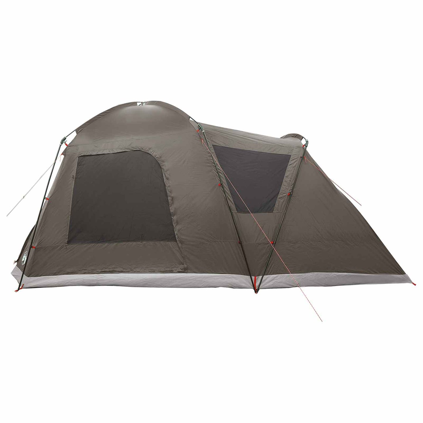 vidaXL Cabin Tent with Roof Brown grey 8-Person Polyester and Steel