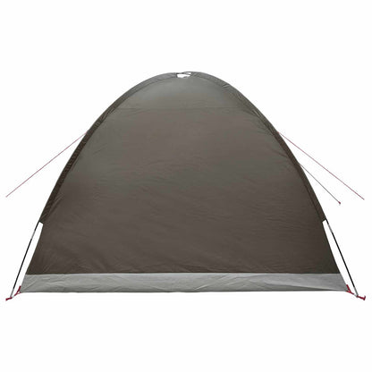 vidaXL Cabin Tent with Roof Brown grey 4-Person Polyester and Steel