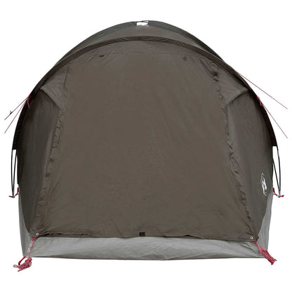 vidaXL Cabin Tent with Roof Brown grey 4-Person Polyester and Steel
